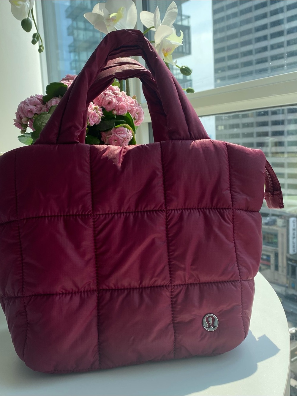 lululemon athletica Quilted Tote in Berry Plum